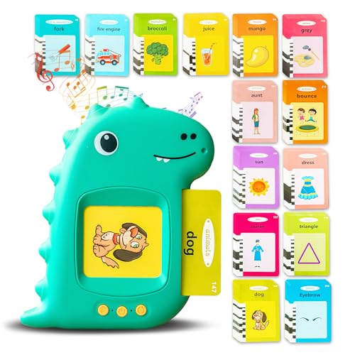Interactive Educational Flash Card Reader for Kids – Bilingual Early Learning Toy for Toddlers & Preschoolers, Language Development, Reading & Math Flash Cards, Fun Learning Tool