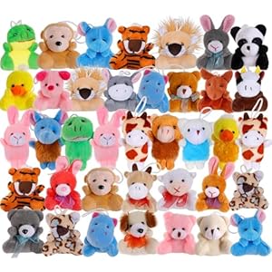 38 Pack Mini Stuffed Animals, Small Stuffed Animals Bulk, Plush Bulk Keychain for Kids, Classroom Treasure Box, Claw Machine Toy, Easter Basket Stuffers, Carnival Prizes Gift