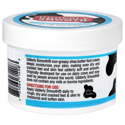 Udderly Smooth Foot Cream with Shea Butter, lightly scented, 8 Ounce jar - Image 4