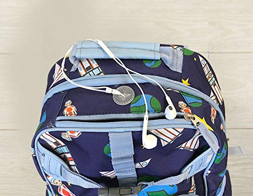 Effe Bebe Ethan & Emerson School Backpack, Navy Shuttle (Large) #TOP3