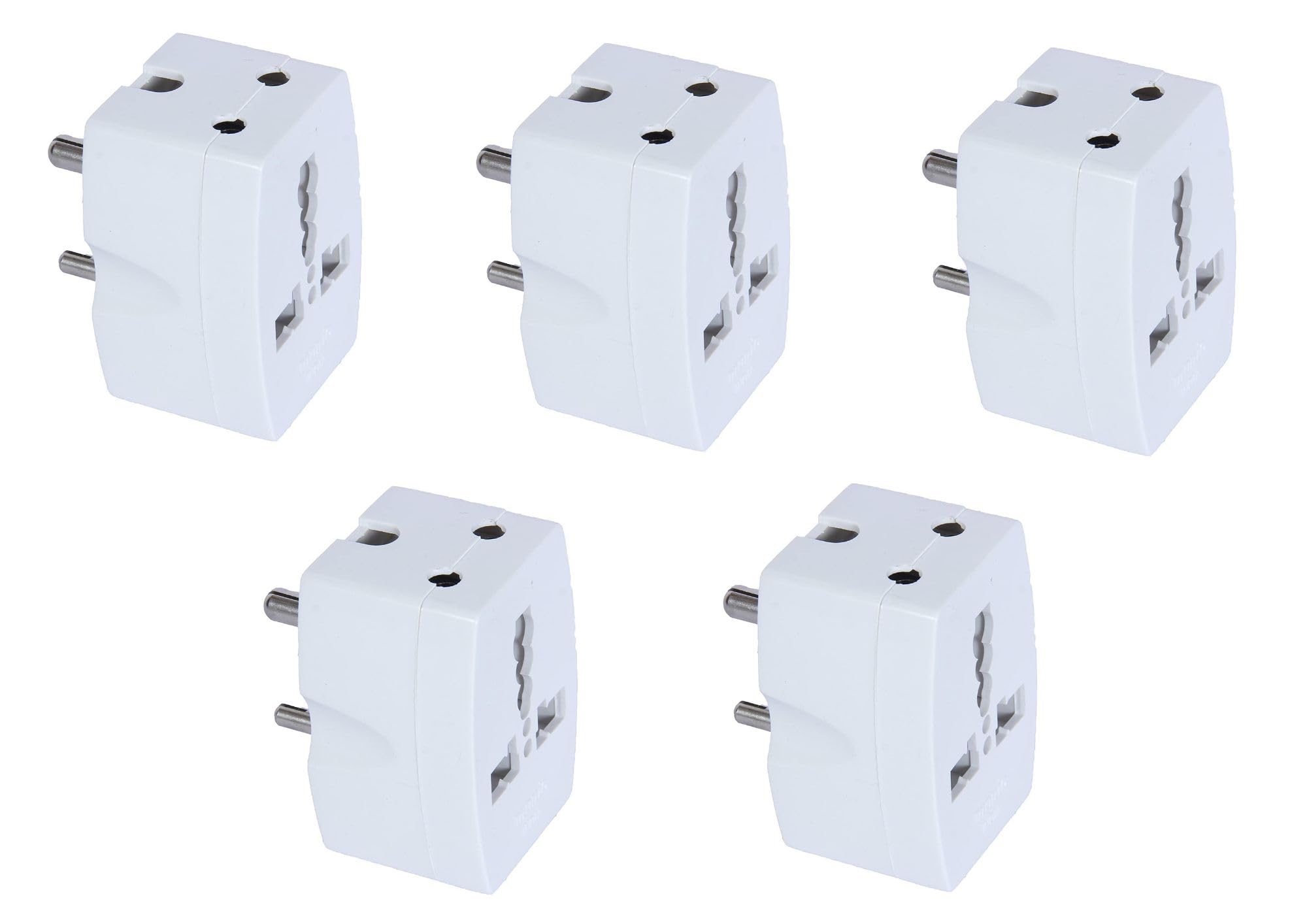 Exquisite Export International 3-pin Converter Multiplug Adaptor with 3 Sides Power Outlet/Conversion Plug 6A to 16A for Geysers, AC, Microwave, Etc/Travel Socket 5amp to 15amp ( Pack of 5 )-image-48