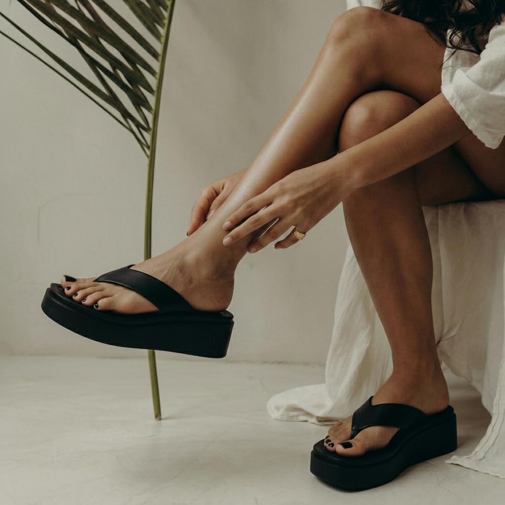 Platform Thong Sandal with Pippin by CUSHIONAIRE - Image 2