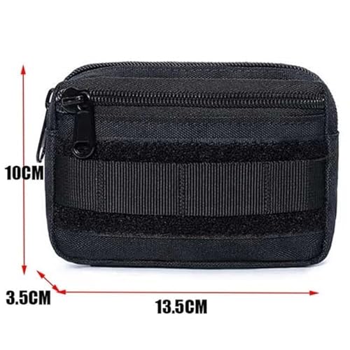 ミリタリーウエストポーチ ブラック 小物入れウエストバッグマルチケースベルト通しミリタリーポーターポーチウエストポーチ