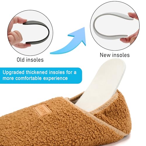 Image of ANLUKE Slipper for Women Men Slipper Socks Fuzzy House Shoes Rubber Sole Slip On Soft-Lightweight Non Slip Indoor /Outdoor