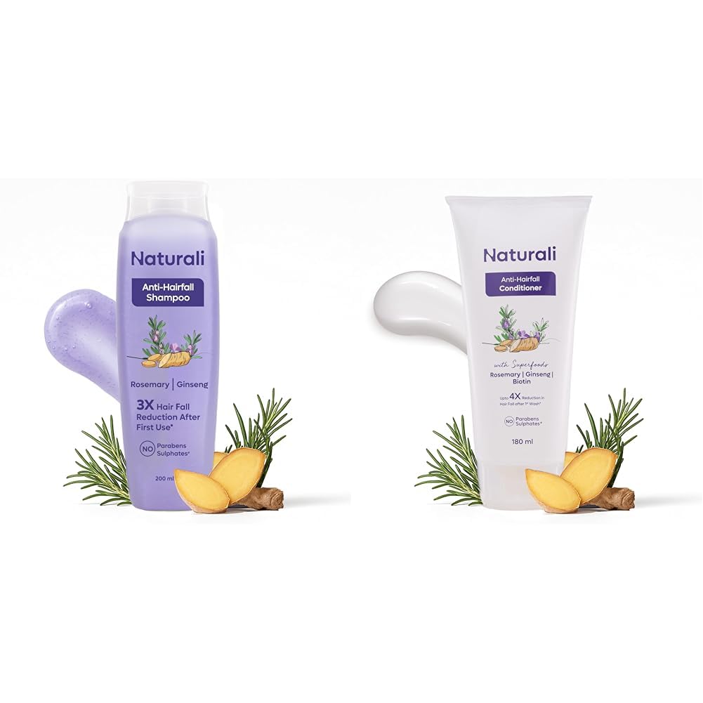 Naturali Anti-Hairfall Shampoo & Conditioner 200ml + 180ml - Image 1