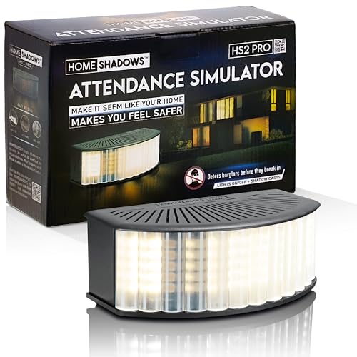 Simulateur de présence – Dissuasion et Protection Contre Les cambrioleurs grâce à la lumière et à l'ombre, Noir