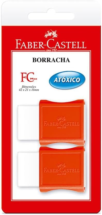 Borracha Branca Pequena com Capa Plástica