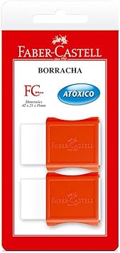 Borracha Faber-Castell FC Max com Capa Plástica - 2 Unidades