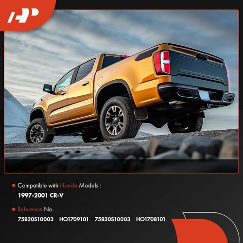 Image of A-Premium Set of 2PCS Mud Flaps Splash Guards Mudguards Mudflaps with Hardware Kits Compatible with Honda CR-V CRV 1997 1998 1999 2000 2001, Rear (Driver and Passenger Side) | Compatible with Honda CR-V 1997-2001, Set of 2 Rear Side