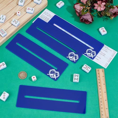 Juego de 4 reglas localizadoras de Mahjong en acrílico miniatura 4