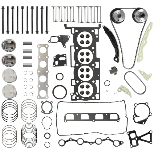 G4KF 2.0 Engine Rebuild Kit Timing Chain Kit & VVT Sprocket Head Gasket Set Piston & Ring Head Bolts Fit for Hyundai Genesis Coupe 2.0T 2010-2012