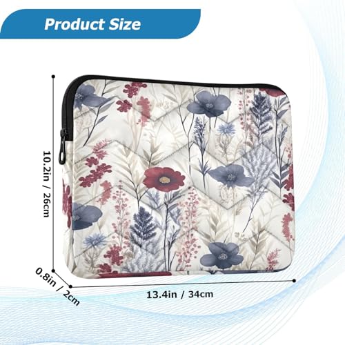 Funda para portátil 13-14 pulgadas patrón floral impermeable miniatura 3