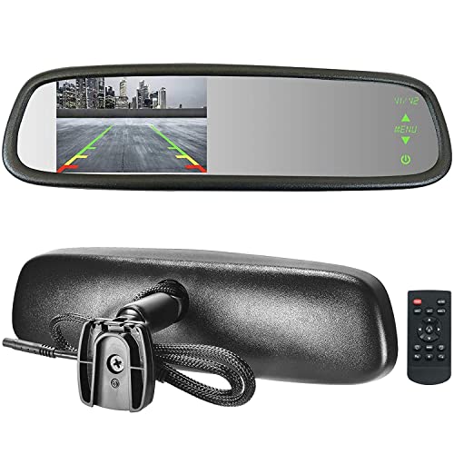 Image of Master Tailgaters 10.5 inch OEM Rear View Mirror with 4.3 inch LCD Screen | Slim Mirror| Rearview Universal Fit | Auto Adjusting Brightness LCD | Anti Glare | Full Replacement