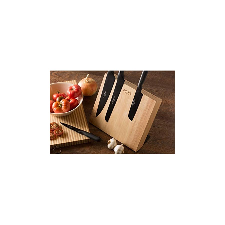 Chicago-Cutlery-Prime-5Pc-Magnetic-Wood-Block-Set-German-MOV-Stainless-Steel-Blades-Black-Beech Chicago Cutlery Prime 5Pc Magnetic Wood Block Set, German MOV Stainless Steel Blades, Black, Beech