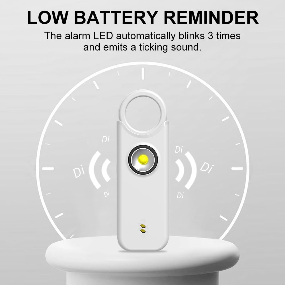 Flintronic Allarme di sicurezza personale per donne, allarme di sicurezza personale da 135DB con luce stroboscopica a LED, allarme di emergenza per autodifesa per donne, ragazze, bambini e anziani