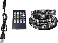 Fita Led Rgb 5050 Sensor De Som E Musica Blacklight Tv 3 Mts RGB