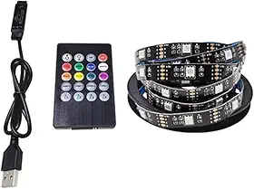 Fita Led Rgb 5050 Sensor De Som E Musica Blacklight Tv 3 Mts RGB