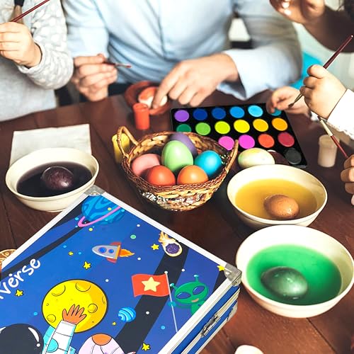 Image of VGRASSP 145 Pcs Space Theme Painting & Drawing Art Kit Toy for Kids - Portable School Stationery Set with Color Sticks, Watercolors, Color Pencils, Sketch Pens & Craft Supplies