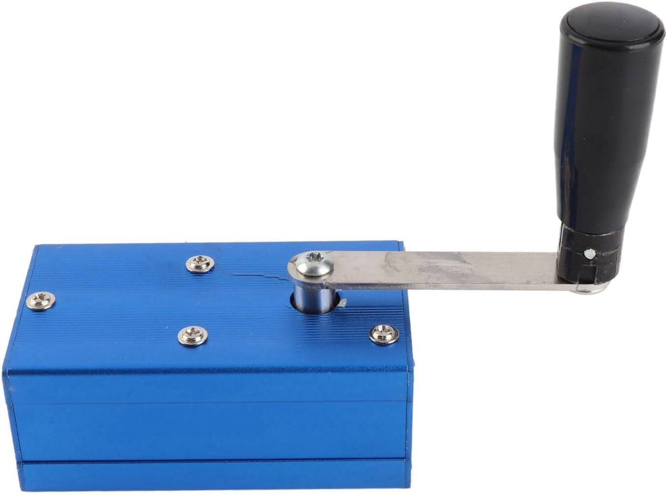 WALFRONT Handkurbelgenerator, Mobiles Ladegerät aus Aluminiumlegierung mit COB-Licht, Tragbar für Camping und Notfälle