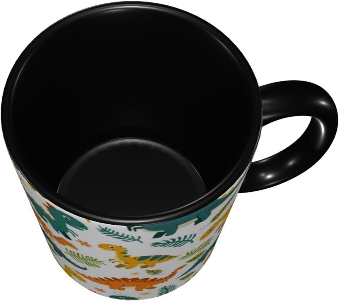 Dinosaur Coffee Mug Funny Ceramic Tea Cup With Handle Dishwasher Microwave Safe for Women 11oz Porcelain Mugs - Image 4