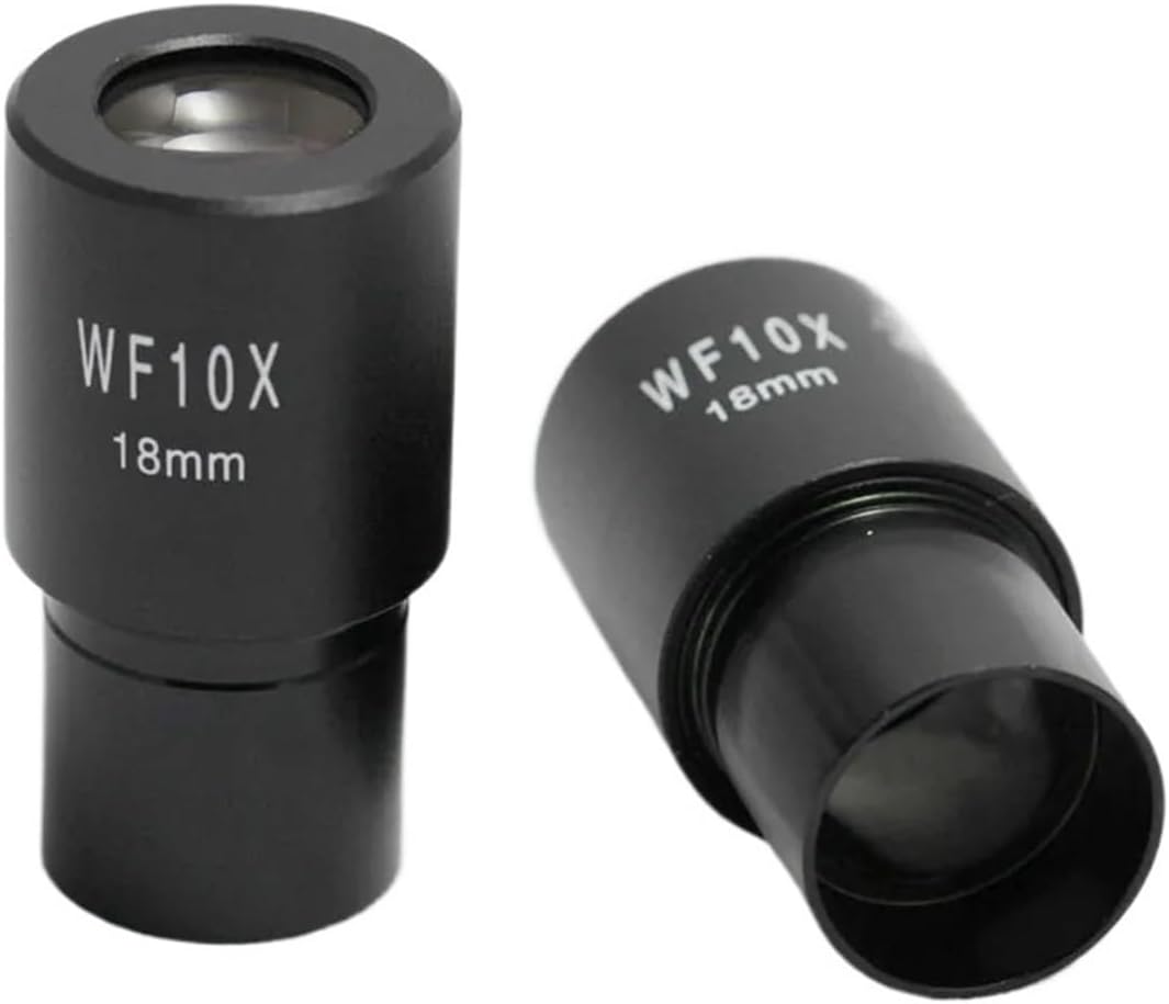 Microscope Accessories Kit Pair WF 10x /18mm Eyepiece for Microscope 23.2mm Microscope Slides