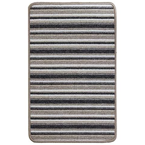 SuperRugStore Tan Beige Cream Rainbow Stripe Rug Cover