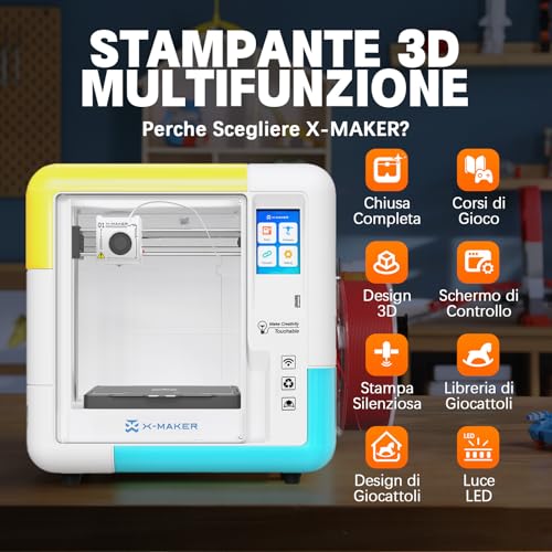 X‑Maker 3D-Printer met Ontwerpsoftware, AI-Ontwerpsoftware, Uitgebreide Printbibliotheek, Zelfontwikkelde App en 15 Ontwerpmodules,Snel 3D-Printen - Afbeelding 3