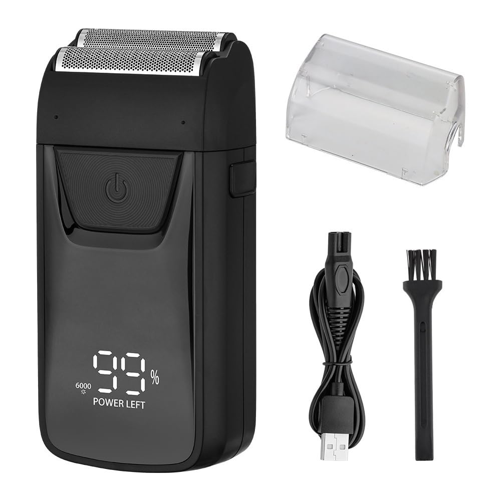 Rasoi elettrici a lamina per uomo Rasoio elettrico alternativo da uomo, rasoio portatile ricaricabile USB con testa in lamina ultra sottile, trimmer per barba