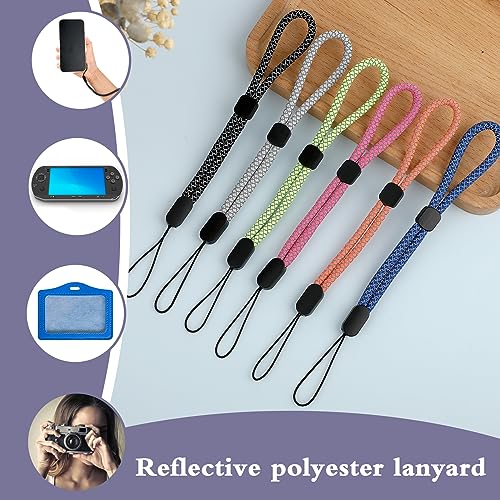 Amaxiu 6 Stück Handschlaufe, Verstellbare Kurze Handhandschlaufe Lanyard Handgelenkschlaufe Universalschlaufe Für Kamera Schlüsselbund Schlüssel Geldbörse USB Stick(Stil A)