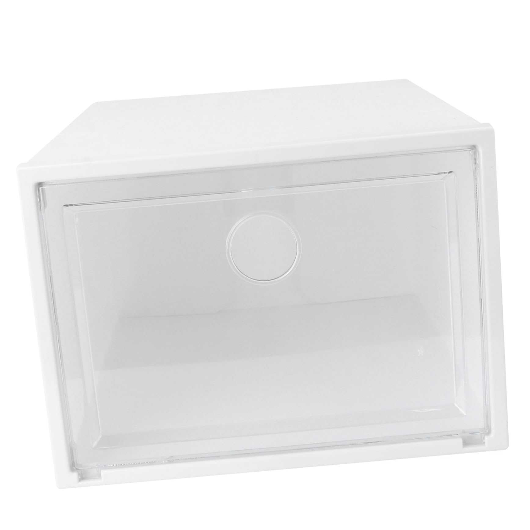 Happyyami 1Pc Transparent Shoe Storage Box Stackable Organizer for Sneakers Plastic Shoes Container with Door Space Saving Design for Home and Closet Use