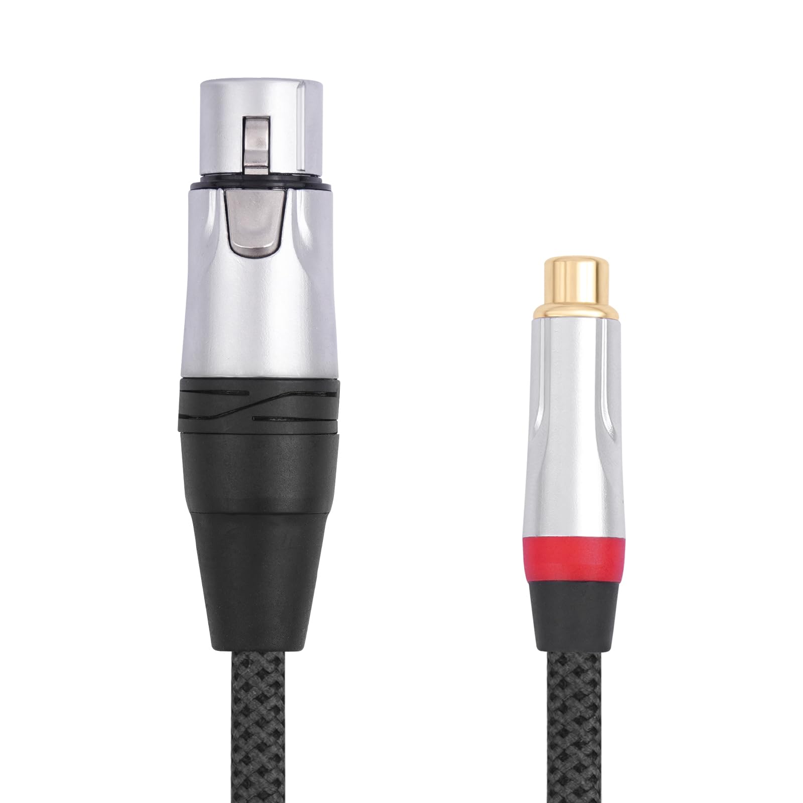 2 sztuki, kabel RCA żeński na 3-pinowy XLR żeński zbalansowany do niezrównoważonego kabla audio; zbalansowany kabel XLR Famle do niezrównoważonego żeńskiego kabla RCA do wzmacniacza mocy,