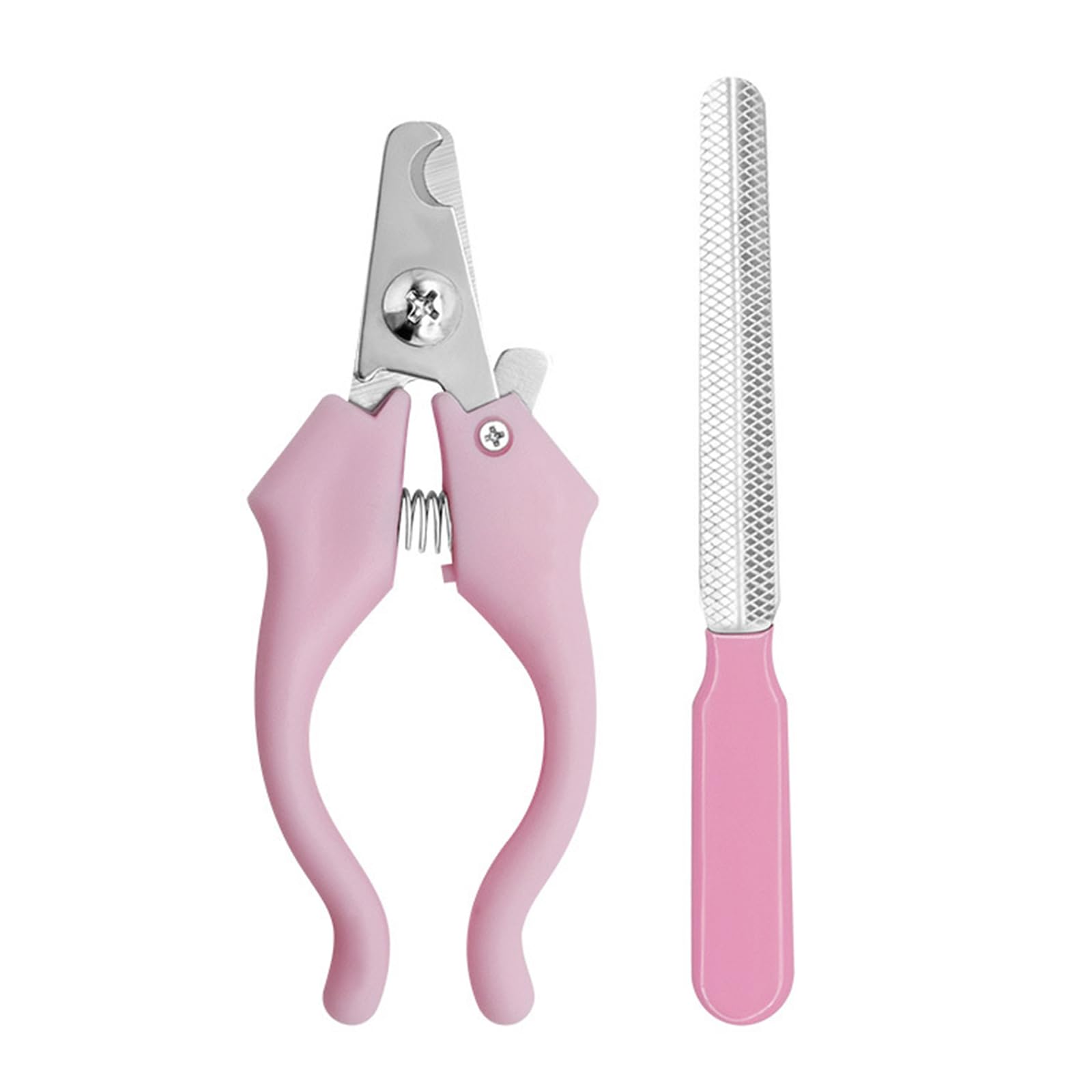 2pcs Pet Cutter with File Dogs Claws Grooming Tool with Anti Slip Handle Trimmer Animal Pet Supplies