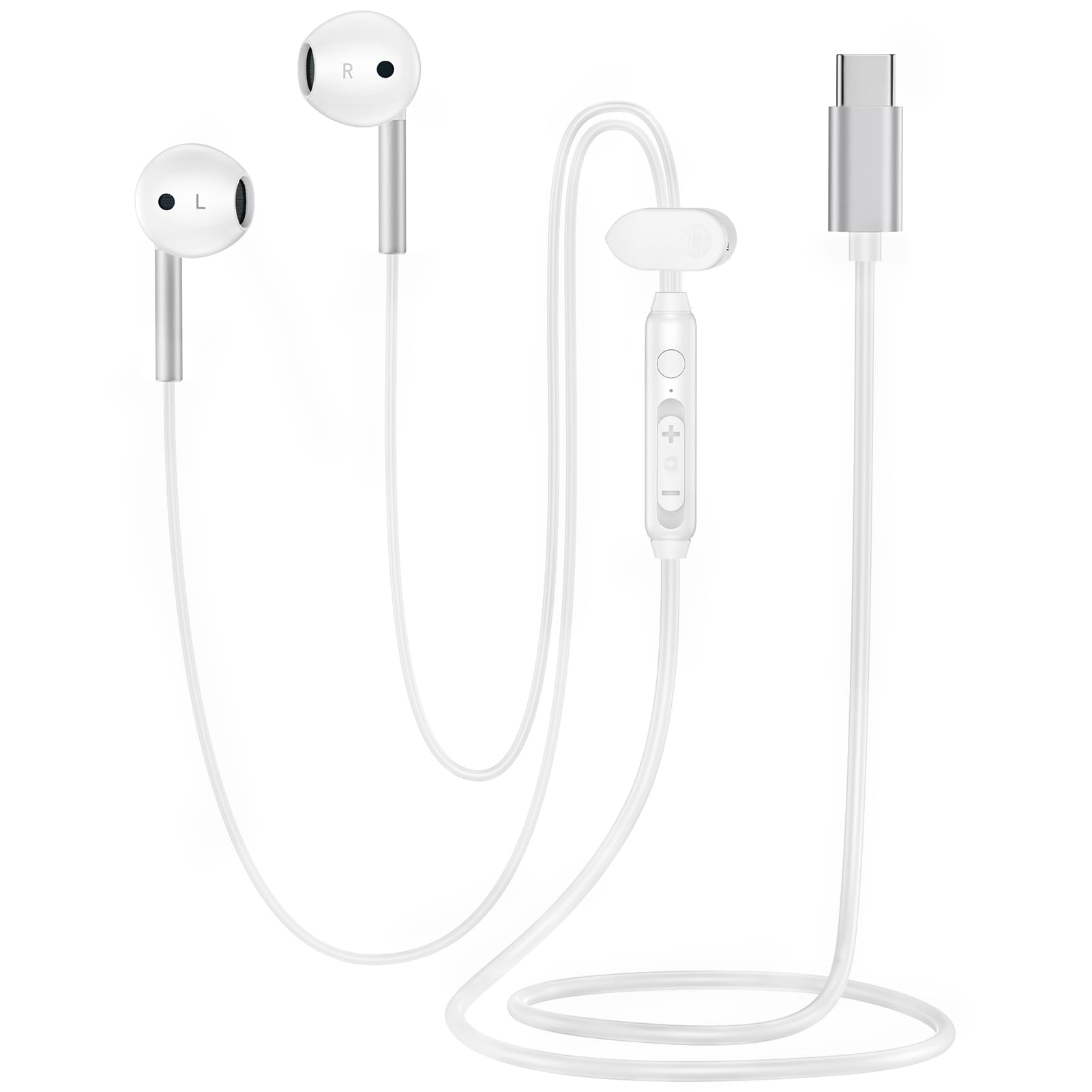 USB C Earbuds Wired Headphones for iPhone 17 Pro Max 16e 16 Pro Max 15 Pro Plus USB