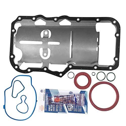 Image of Partsflow Lower Gasket Set For Dodge Dakota For Dodge Durango For Dodge Nitro For Dodge RAM 1500 For Jeep Commander For Jeep Grand Cherokee For Jeep Liberty For Mitsubishi Raider 3.7L 12V V6 VIN inchK inch
