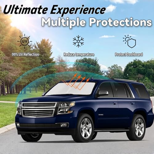 Image of Windshield Sun Shade for Chevrolet Chevy Tahoe 2015-2020