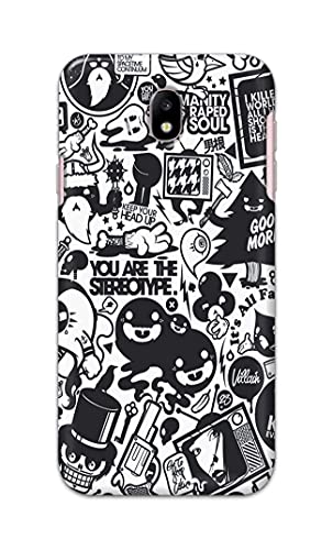 Image of Printed Hard Back Cover Case for Samsung Galaxy J7 Pro | Samsung Galaxy J7 2017 Back Cover (Mixed Cartoon) -1302