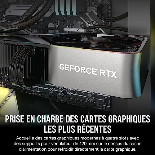 CORSAIR 3000D RGB Airflow Boîtier PC Mid-Tower - 3X AR120 RGB Fans - Support GPU Trois Emplacements - Convient à 8X Ventilateurs 120mm - Design High-Airflow - Noir
