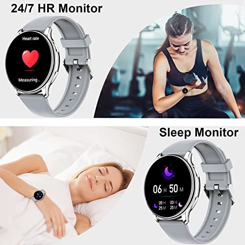 Efolen Smart Watch For Women Men(Make/Answer Call), Smartwatch For Android Ios Phones Ip67 Waterproof Fitness Tracker With 1.32" Touch Screen 19 Sport Modes Heart Rate Sleep Monitor Pedometer, Silver #TOP5