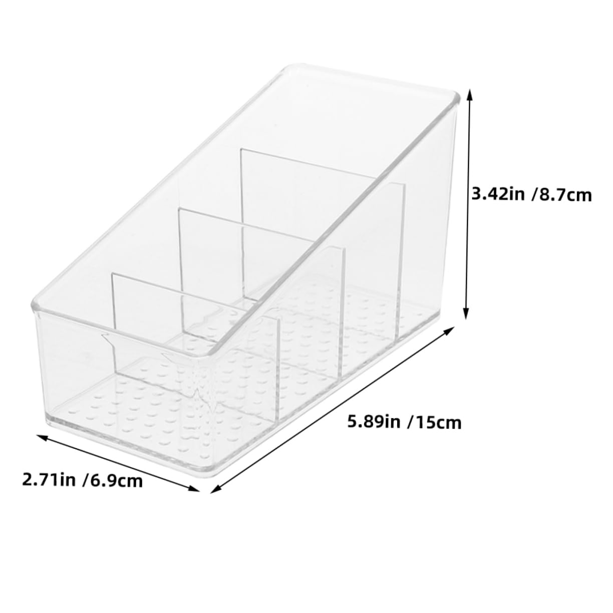 Garneck Plastic Tea Bag Organizer with 4 Compartments - Sugar Packet and Tea Storage Bin for Home - Kitchen or Bar Use Keeps Your Tea Bags Neat and Accessible