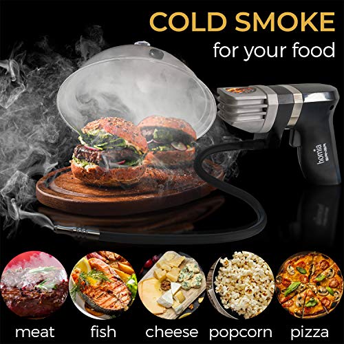 Smoking Gun Wood Smoke Infuser - Extended Kit, 12 PCS, Portable Electric Smoker Machine with Accessories and Wood Chips - Cold Smoke for Food and Drinks