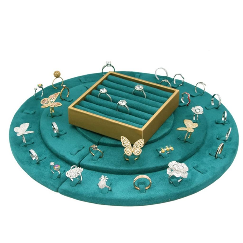 TJLSS Schmuckhalter, grüner Mikrofaser-Flanell-Halter, Halsketten-Halter, Ohrring-Halter, Schmuck-Display-Requisiten Present