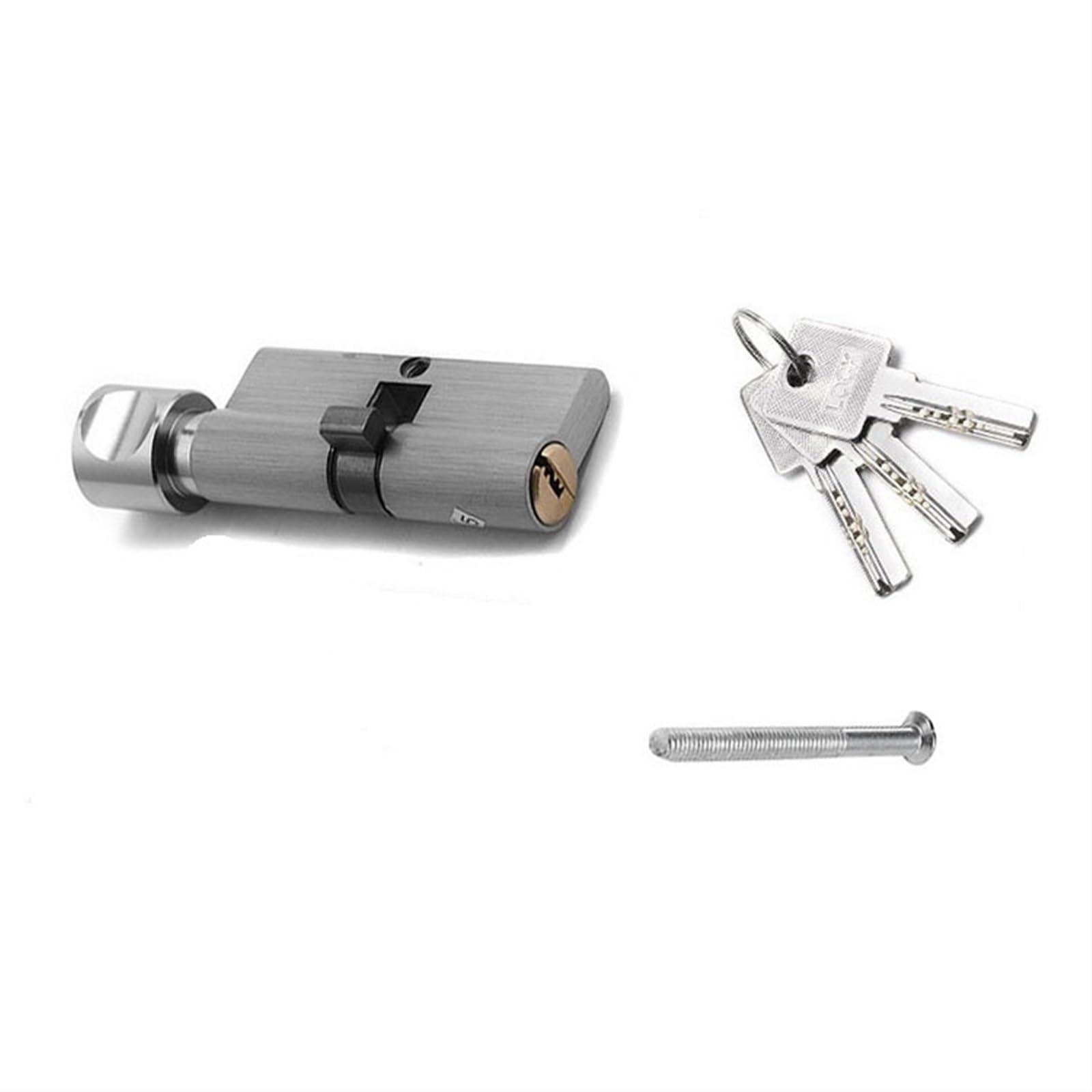 Violdhhjk 70-Ss-3Key Lock Cylinder Big Zinc Alloy Door Lock Cylinder Single Open,Cylinder Door Lock Indoor,60Mm70mm75mm80mm Brass Core Wooden Door Lock