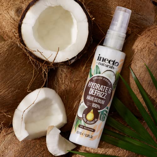 INECTO Naturals Hydrate & Defrizz Coconut Dream Crème Hair Serum 100ml, Anti Frizz, Preservers Moisture for Visibly Smooth Hydrated, 100% Natural Oils, Dry and Damaged - Image 5