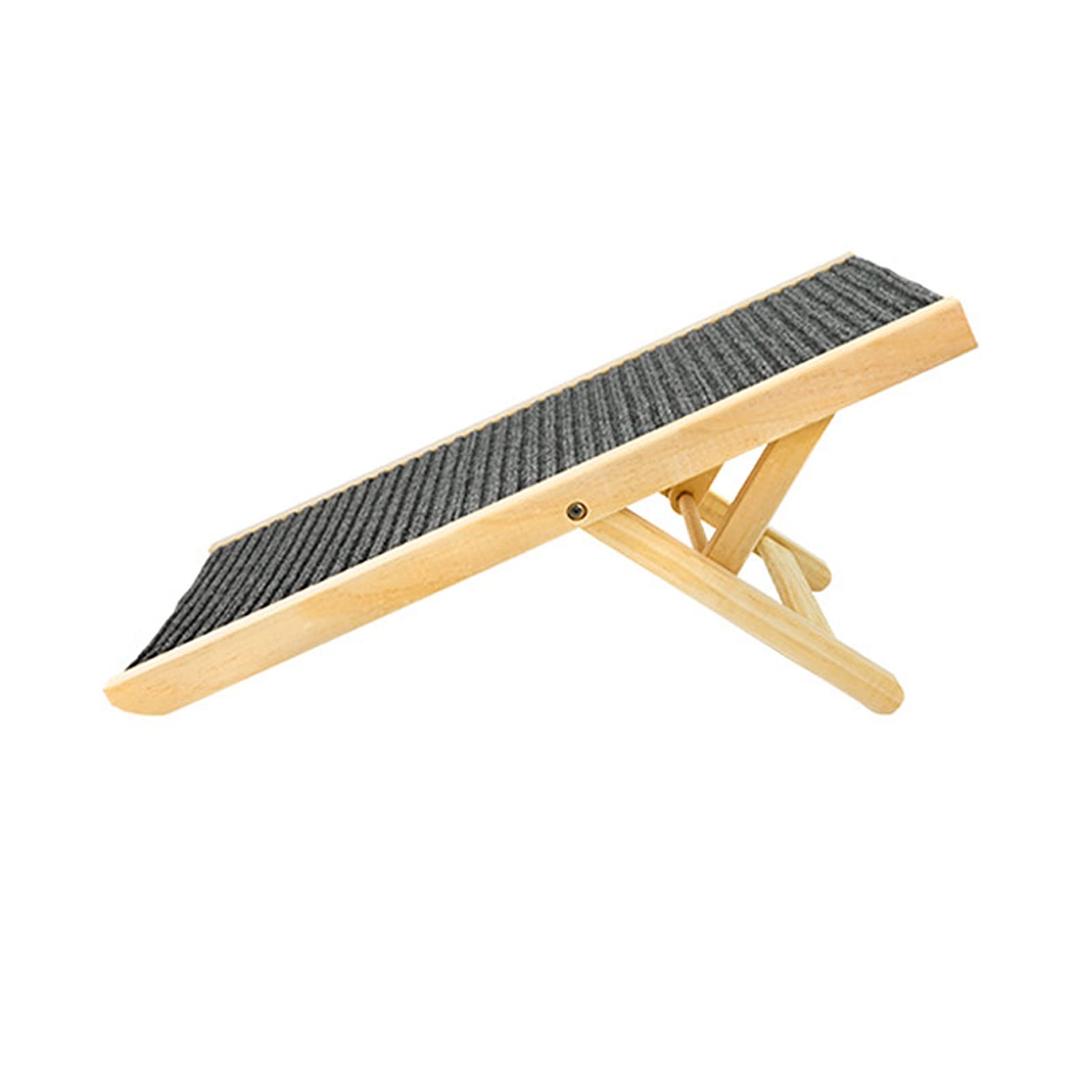 Alomejor Rampa de Madera para Perros, Escalera Plegable para Subir Mascotas, Resistente Al Deslizamiento, Ajustable, para sofá Cama, Coche, Material de Primera Calidad, Estructura Estable para