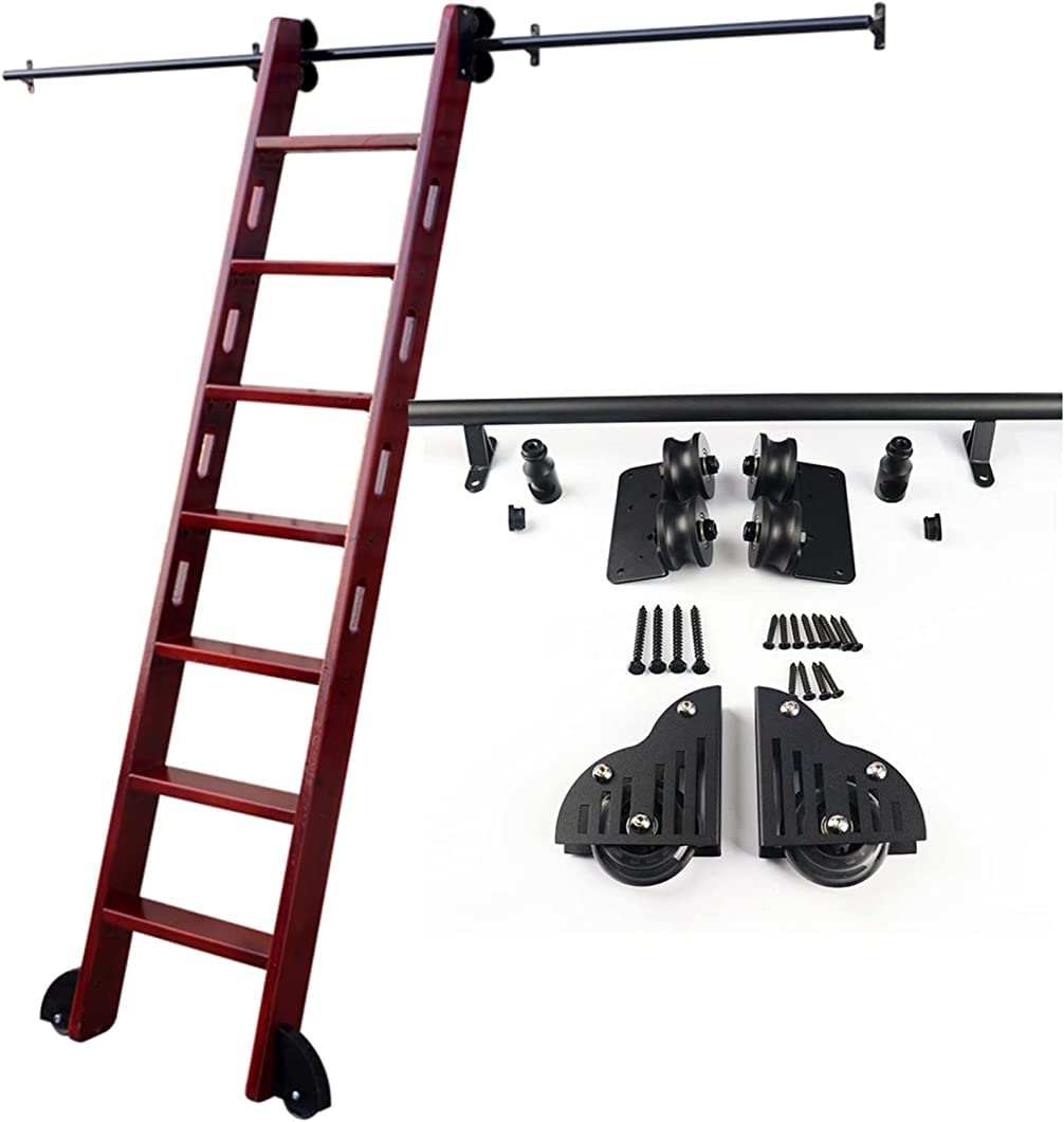 Kit complet de rails coulissants pour créer une bibliothèque de salon moderne