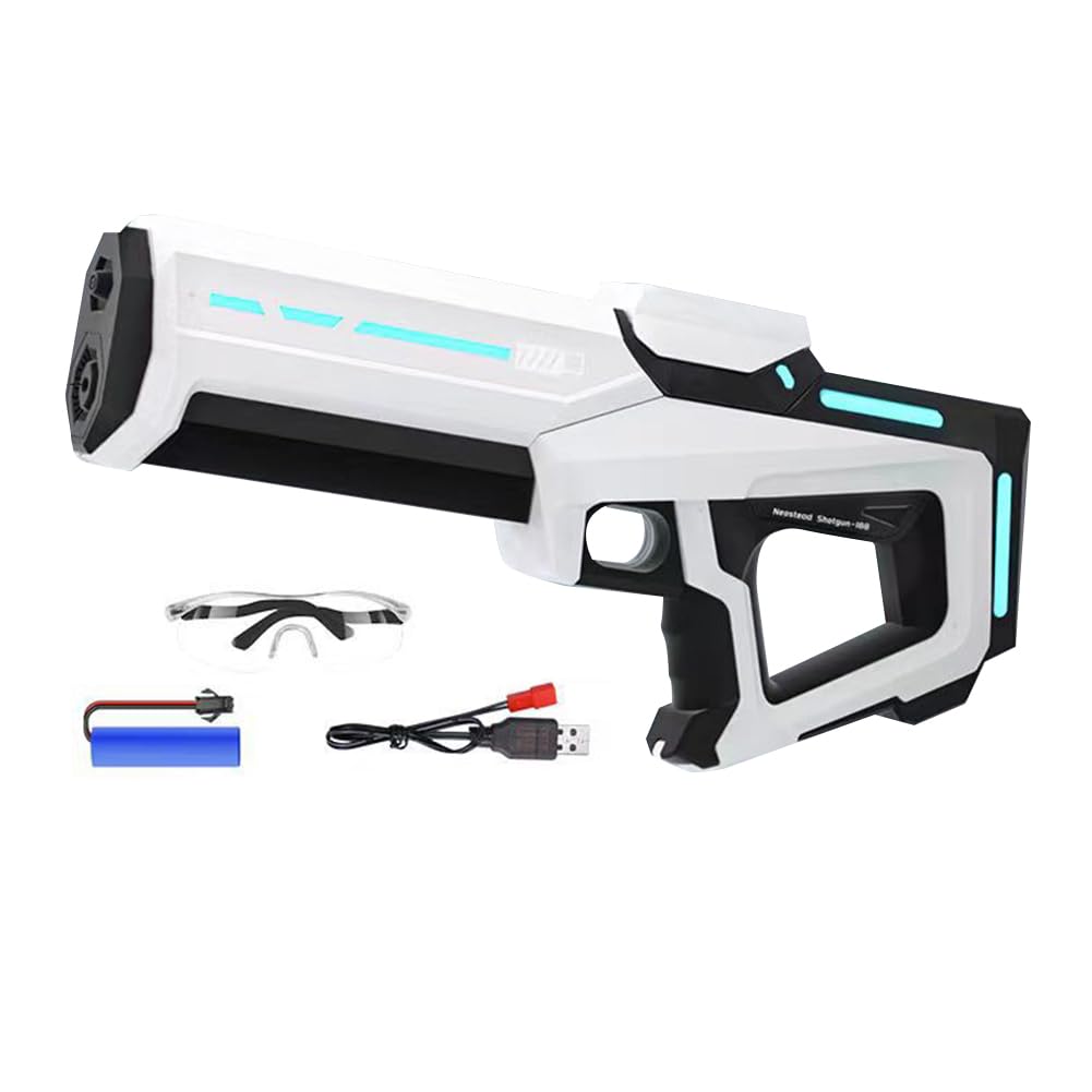 Pistole ad automatiche Pistola ad ricaricabile Pistola ad automatica a lungo raggio Pistola ad estiva all'aperto Giocattolo for bambini Adulti (Bianco)