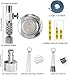 16 Pcs Airbrush Adapter Set Includes 12 Pcs Airbrush Adapter Kit Fitting Quick Release Disconnect Fitting Connector, Airbrush Hose with Airbrush Spray Cleaning Repair Tool for Air Compressor