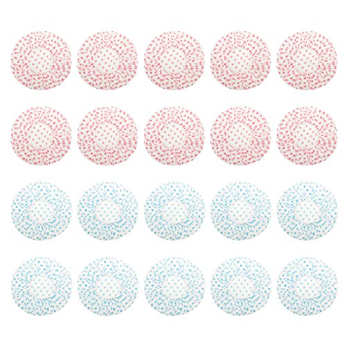 Moguer 20 Pack Shower Caps Waterproof Bath Cap Reusable Shower Caps Environmental Protection Hair Bath Caps Salon Hat for Kids Girls and Women