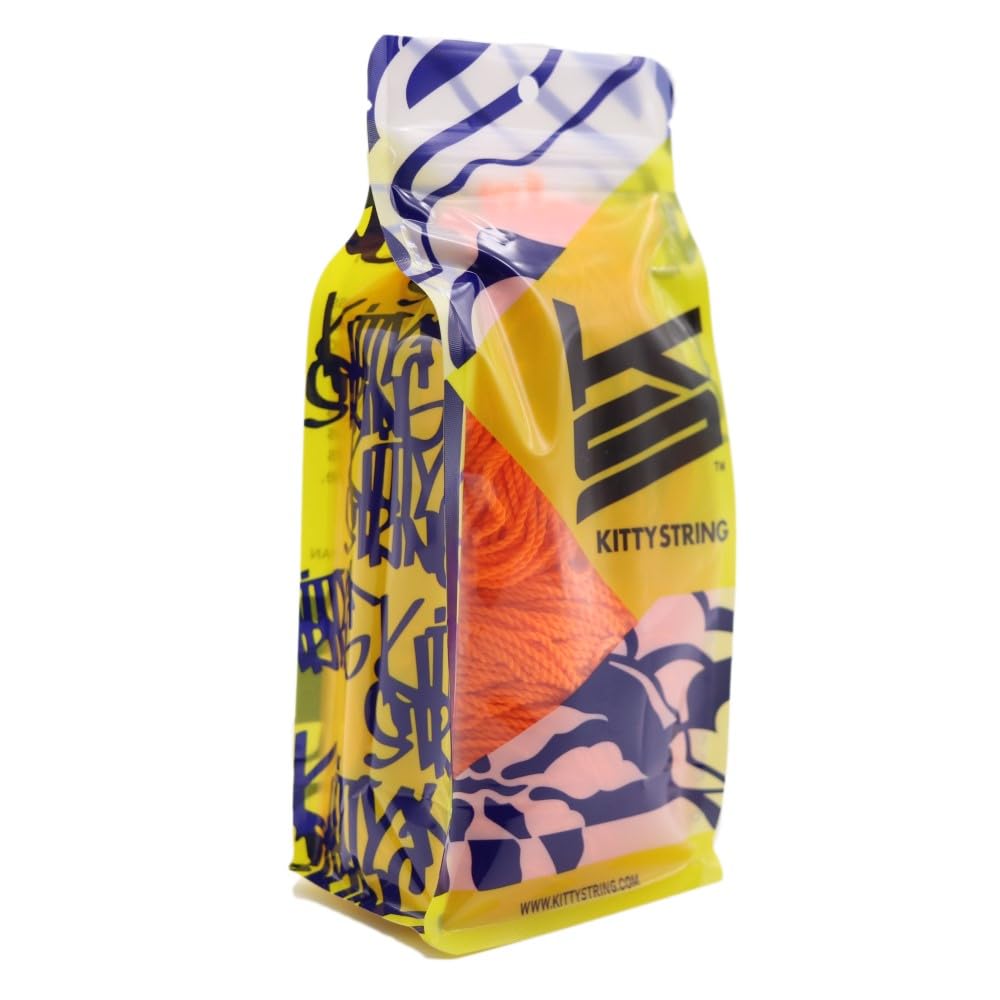 Kitty String First Class 100 Pack Yo-Yo String - Whip YoYo String (Orange)
