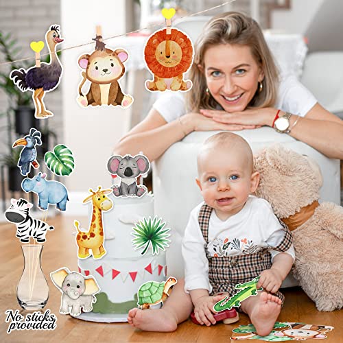 Teling JG-TELING-1847 45 Pieces Jungle Animal Cutouts Safari Party Decorations thumb #5
